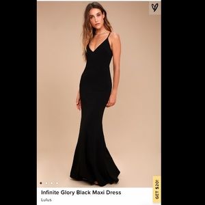 Women’s Lulu’s dress size medium black maxi dress